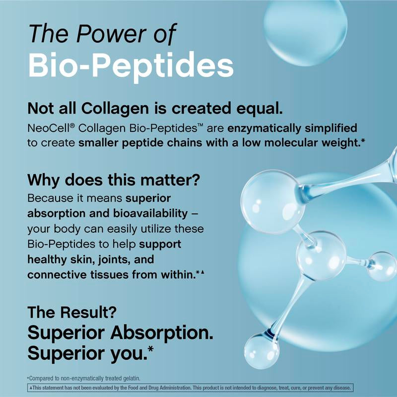 Transform Your Beauty Routine with Neocell Collagen Bio-Peptides Powder - 20Oz of Grassfed Protein Power Packed with 18 Essential Amino Acids for Radiant Skin, Strong Hair, and Healthy Joints